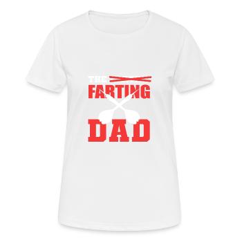Der Furz-Vater Lustiger Vater Geschenk - Frauen T-Shirt atmungsaktiv - Weiß - Vorne - AI Model Female 172 dark (172cm)