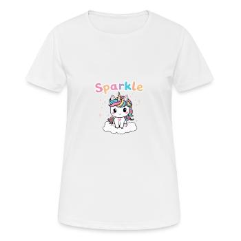 Magie de la licorne scintillante pour les rêveurs et les croyants - T-shirt respirant Femme - blanc - Devant - AI Model Female 172 dark (172cm)