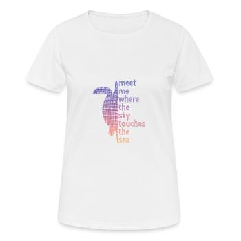 Turtle Schildröte - Frauen T-Shirt atmungsaktiv - Weiß - Vorne - AI Model Female 172 dark (172cm)