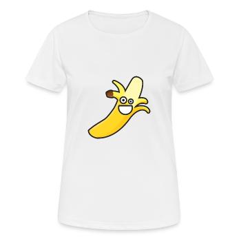 Banane - Frauen T-Shirt atmungsaktiv - Weiß - Vorne - AI Model Female 172 dark (172cm)