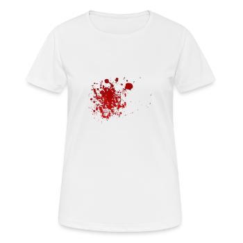 Blut Blood - Frauen T-Shirt atmungsaktiv - Weiß - Vorne - AI Model Female 172 dark (172cm)