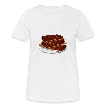 Spare Ribs - Frauen T-Shirt atmungsaktiv - Weiß - Vorne - AI Model Female 172 dark (172cm)