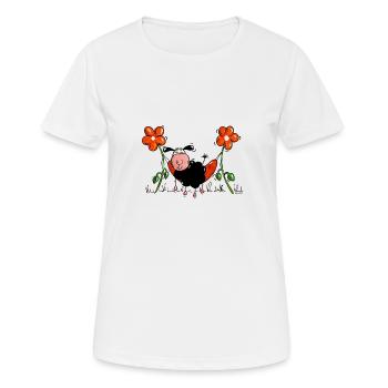 Hamacs moutons - T-shirt respirant Femme - blanc - Devant - AI Model Female 172 dark (172cm)