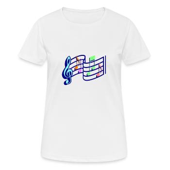 Sheet music - Women's Breathable T-Shirt - white - Front - AI Model Female 172 dark (172cm)