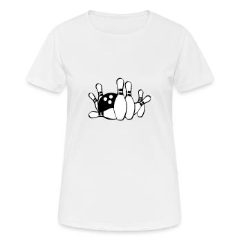 Bowling - T-shirt respirant Femme - blanc - Devant - AI Model Female 172 dark (172cm)