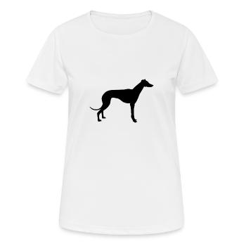 lévrier - T-shirt respirant Femme - blanc - Devant - AI Model Female 172 dark (172cm)