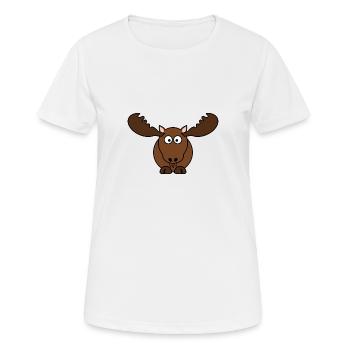 élan - T-shirt respirant Femme - blanc - Devant - AI Model Female 172 dark (172cm)