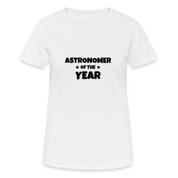 Astronomie / Astronome / Astronomy / Astronomer - T-shirt respirant Femme - blanc - Devant - AI Model Female 172 dark (172cm)