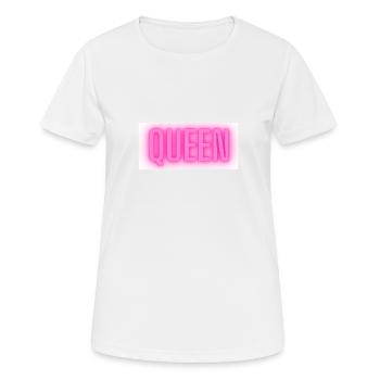 Queen - Frauen T-Shirt atmungsaktiv - Weiß - Vorne - AI Model Female 172 dark (172cm)