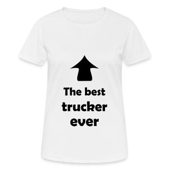 LKW Fahrer und Trucker - Frauen T-Shirt atmungsaktiv - Weiß - Vorne - AI Model Female 172 dark (172cm)