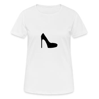 high heels - Women's Breathable T-Shirt - white - Front - AI Model Female 172 dark (172cm)