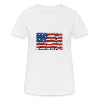 Amérique - T-shirt respirant Femme - blanc - Devant - AI Model Female 172 dark (172cm)
