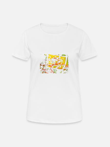 Graffiti Wall - T-shirt respirant Femme - blanc