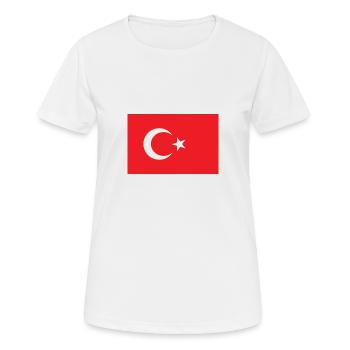 drapeau turc - T-shirt respirant Femme - blanc - Devant - AI Model Female 172 dark (172cm)