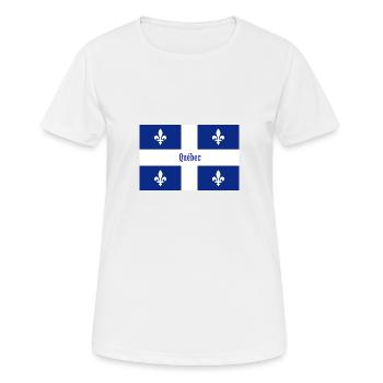 Quebec - Frauen T-Shirt atmungsaktiv - Weiß - Vorne - AI Model Female 172 dark (172cm)