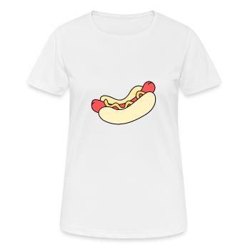 Hot Dog - T-shirt respirant Femme - blanc - Devant - AI Model Female 172 dark (172cm)