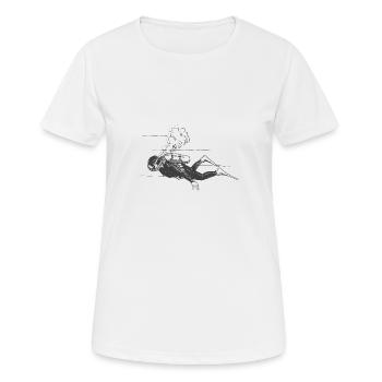 Diver - Women's Breathable T-Shirt - white - Front - AI Model Female 172 dark (172cm)