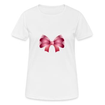 Elegante Schleife in rosa - Frauen T-Shirt atmungsaktiv - Weiß - Vorne - AI Model Female 172 dark (172cm)