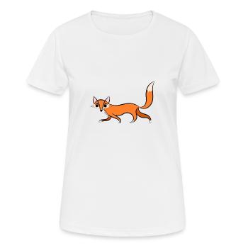fox Illustration - T-shirt respirant Femme - blanc - Devant - AI Model Female 172 dark (172cm)