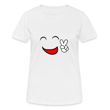 comic - Frauen T-Shirt atmungsaktiv - Weiß - Vorne - AI Model Female 172 dark (172cm)