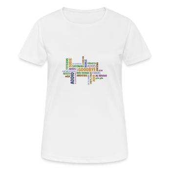 Goodbye - Women's Breathable T-Shirt - white - Front - AI Model Female 172 dark (172cm)