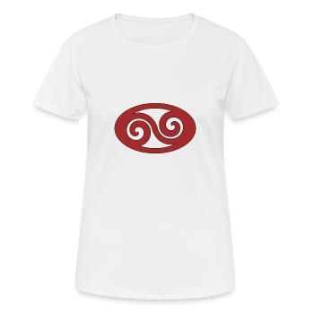 Tribal vague - T-shirt respirant Femme - blanc - Devant - AI Model Female 172 dark (172cm)