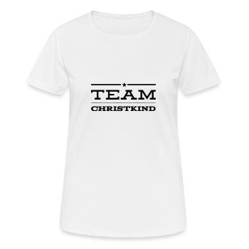TEAM CHRISTKIND. Weihnachten Merry Christmas X-Mas - Frauen T-Shirt atmungsaktiv - Weiß - Vorne - AI Model Female 172 dark (172cm)