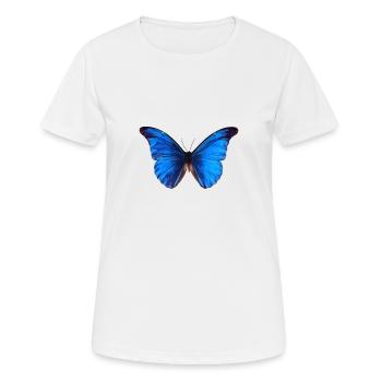 butterfly 4 (Peinture) - T-shirt respirant Femme - blanc - Devant - AI Model Female 172 dark (172cm)
