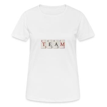 team - Women's Breathable T-Shirt - white - Front - AI Model Female 172 dark (172cm)