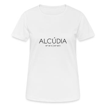 Alcúdia, Majorque, Espagne, Mer Méditerranée, Îles Baléares - T-shirt respirant Femme - blanc - Devant - AI Model Female 172 dark (172cm)