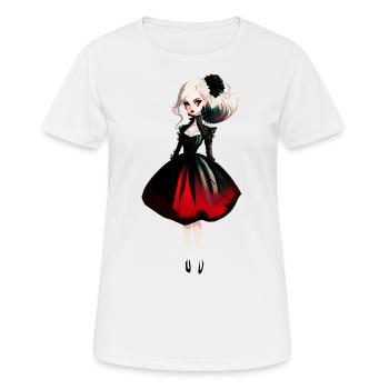 Madame Red - Frauen T-Shirt atmungsaktiv - Weiß - Vorne - AI Model Female 172 dark (172cm)