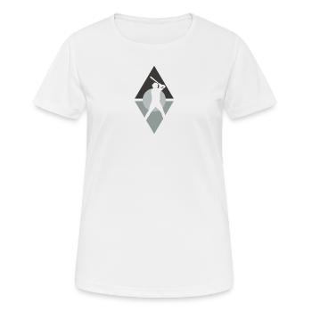 Batting Baserunner - Frauen T-Shirt atmungsaktiv - Weiß - Vorne - AI Model Female 172 dark (172cm)