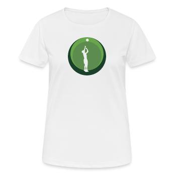 Volleyball Beachball Volleyball - Frauen T-Shirt atmungsaktiv - Weiß - Vorne - AI Model Female 172 dark (172cm)