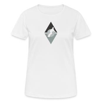 Snowboarding Snowboard Wintersport - Frauen T-Shirt atmungsaktiv - Weiß - Vorne - AI Model Female 172 dark (172cm)