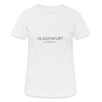 Klagenfurt am Wörthersee, Kärnten, Österreich - Frauen T-Shirt atmungsaktiv - Weiß - Vorne - AI Model Female 172 dark (172cm)