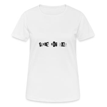 PUNKS NOT DEAD - T-shirt respirant Femme - blanc - Devant - AI Model Female 172 dark (172cm)