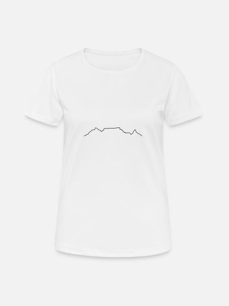 TableMountain-Black - Frauen T-Shirt atmungsaktiv - Weiß