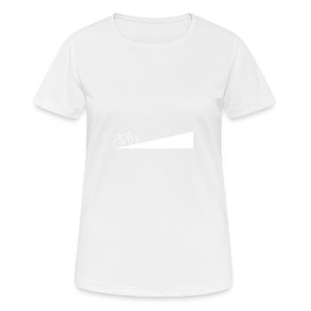 Colline de vélo minimaliste - T-shirt respirant Femme - blanc - Devant - AI Model Female 172 dark (172cm)