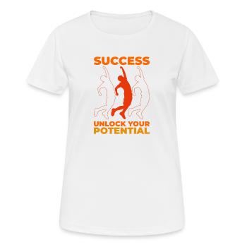 Success - Women's Breathable T-Shirt - white - Front - AI Model Female 172 dark (172cm)
