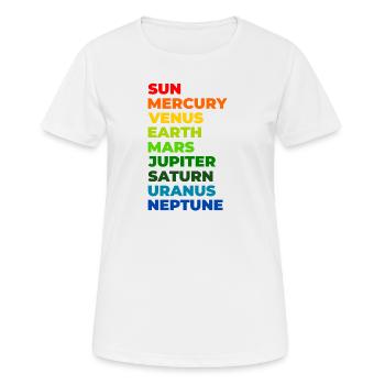 Solar system - Women's Breathable T-Shirt - white - Front - AI Model Female 172 dark (172cm)