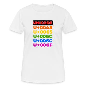 UNICODE - T-shirt respirant Femme - blanc - Devant - AI Model Female 172 dark (172cm)