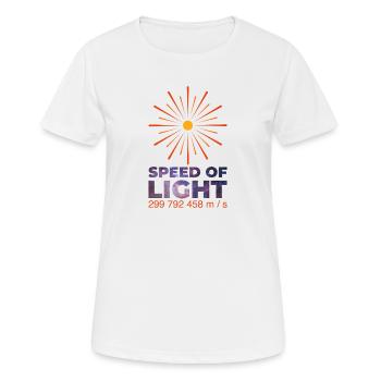 Speed of light - Women's Breathable T-Shirt - white - Front - AI Model Female 172 dark (172cm)