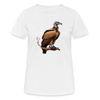 Vautour fauve - T-shirt respirant Femme - blanc - Devant - AI Model Female 172 dark (172cm)