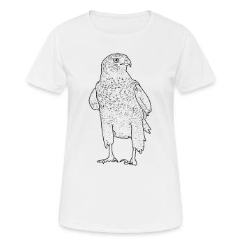 Faucon - T-shirt respirant Femme - blanc - Devant - AI Model Female 172 dark (172cm)