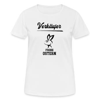 Verkäufer Ostern Geschenk Einzelhandel Verkauf - Frauen T-Shirt atmungsaktiv - Weiß - Vorne - AI Model Female 172 dark (172cm)