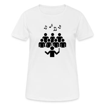 Chor - Frauen T-Shirt atmungsaktiv - Weiß - Vorne - AI Model Female 172 dark (172cm)