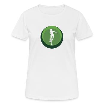 Skateboard Skateboarding Skateboarder - T-shirt respirant Femme - blanc - Devant - AI Model Female 172 dark (172cm)