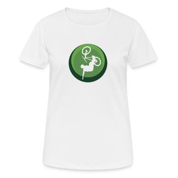 Mountain Bike BMX Mountain Biking - Women's Breathable T-Shirt - white - Front - AI Model Female 172 dark (172cm)