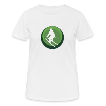 Ski Skieurs - T-shirt respirant Femme - blanc - Devant - AI Model Female 172 dark (172cm)