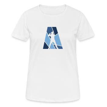 Fielding Batting Baseballspieler - Frauen T-Shirt atmungsaktiv - Weiß - Vorne - AI Model Female 172 dark (172cm)